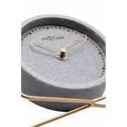ZEGAR STOŁOWY CROSS SZARY NEXTIME 