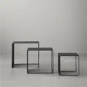 ZESTAW 3 STOLIKÓW CLUSTER CZARNY FERM LIVING
