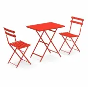 Zestaw Ogrodowy Arc En Ciel 2 Krzesła + Stół Czerwony Emu