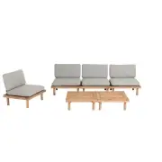 ZESTAW OGRODOWY Viridis 4 FOTELE + 2 STOLIKI KAVE HOME
