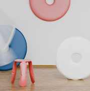 Stołek Plopp Standard Candy Pink Matt Zieta