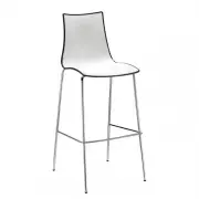KRZESŁO BAROWE ZEBRA BICOLORE STAL CHROMOWANA SCAB DESIGN