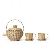 Zabawka rattanowy zestaw do herbaty Ferm Living