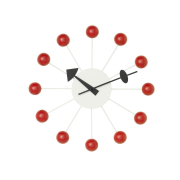 Zegar ścienny Ball Clock czerwony Vitra