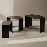 Zestaw 3 stolików Shard czarny Ferm Living