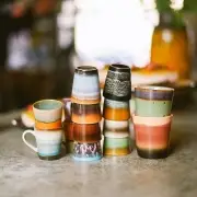 Zestaw 4 Ceramicznych Kubków Do Ristretto 70s Solar HKliving