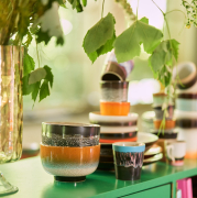 Zestaw 4 ceramicznych misek 70s groovy HKliving