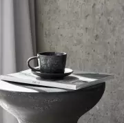 Filiżanka ze spodkiem Pio czarno-brązowa House Doctor