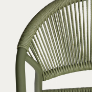 Zestaw ogrodowy Brela stół rozkładany + 6 krzeseł zielony Kave Home