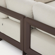 Zestaw ogrodowy Nerano 5-osobowy brązowy kave home