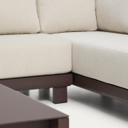 Zestaw ogrodowy Nerano 5-osobowy brązowy kave home