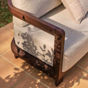 Zestaw ogrodowy Nerano 3-osobowy brązowy kave home