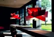 LAMPA WISZĄCA BIG BANG CZERWONA FOSCARINI