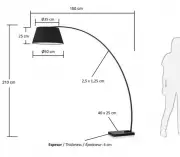 LAMPA PODŁOGOWA CHOP CZARNA KAVE HOME