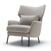 Fotel Alex Classic Velvet Light Grey Sits