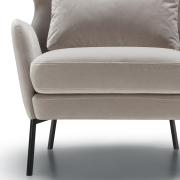 Fotel Alex Classic Velvet Light Grey Sits