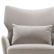 Fotel Alex Classic Velvet Light Grey Sits