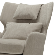 Fotel Alex z zagłówkiem Atropa Grey Beige Sits
