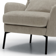 Fotel Alex z zagłówkiem Atropa Grey Beige Sits