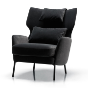 Fotel Alex z zagłówkiem Classic Velvet Anthracite Sits