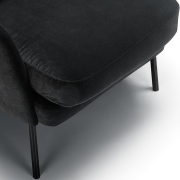 Fotel Alex z zagłówkiem Classic Velvet Anthracite Sits