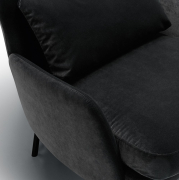 Fotel Alex z zagłówkiem Classic Velvet Anthracite Sits