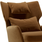 Fotel Alex z zagłówkiem Classic Velvet Teddy Brown Sits