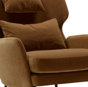 Fotel Alex z zagłówkiem Classic Velvet Teddy Brown Sits