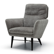 Fotel Amy z drewnianymi nogami Elyot Grey Beige Sits