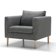 Fotel Anna z drewnianymi nogami Spicy Grey Sits