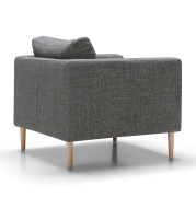 Fotel Anna z drewnianymi nogami Spicy Grey Sits