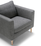 Fotel Anna z drewnianymi nogami Spicy Grey Sits