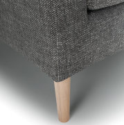 Fotel Anna z drewnianymi nogami Spicy Grey Sits