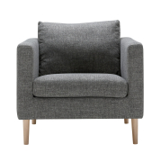 Fotel Anna z drewnianymi nogami Spicy Grey Sits