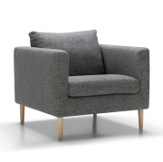 Fotel Anna z drewnianymi nogami Spicy Grey Sits