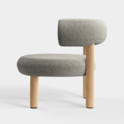 Fotel Fat Natural Wood - Clay Boucle Tom Dixon