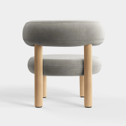 Fotel Fat Natural Wood - Clay Velvet Tom Dixon