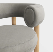 Fotel Fat Natural Wood - Clay Velvet Tom Dixon