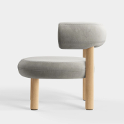 Fotel Fat Natural Wood - Clay Velvet Tom Dixon