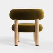 Fotel Fat Natural Wood - Forest Velvet Tom Dixon