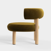 Fotel Fat Natural Wood - Forest Velvet Tom Dixon