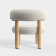 Fotel Fat Natural Wood - Ivory Boucle Tom Dixon