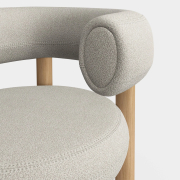 Fotel Fat Natural Wood - Ivory Boucle Tom Dixon