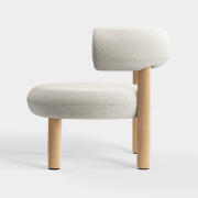 Fotel Fat Natural Wood - Ivory Boucle Tom Dixon