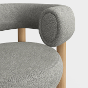 Fotel Fat Natural Wood - Natural Boucle Tom Dixon