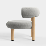 Fotel Fat Natural Wood - Natural Boucle Tom Dixon