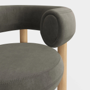 Fotel Fat Natural Wood - Niagara Velvet Tom Dixon