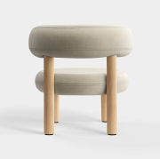 Fotel Fat Natural Wood - Pearl Velvet Tom Dixon