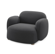 Fotel Gem z podłokietnikiem Brusvik Dark Grey Northern