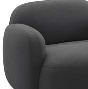 Fotel Gem z podłokietnikiem Brusvik Dark Grey Northern